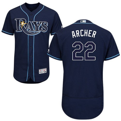 Chris Archer Tampa Bay Rays navy jersey