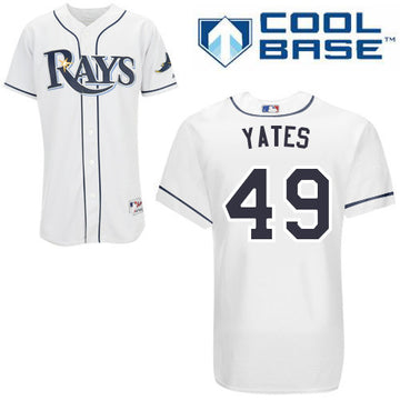 Yates Tampa Bay Rays white jersey