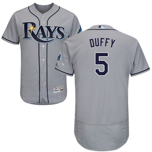 Matt Duffy Tampa Bay Rays gray jersey