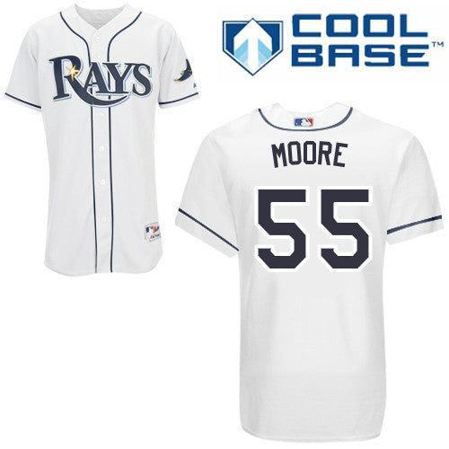 Moore Tampa Bay Rays white jersey