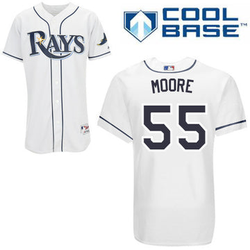 Moore Tampa Bay Rays white jersey