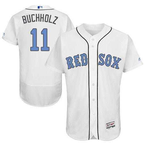 Clay Buchholz Boston Red Sox white jersey