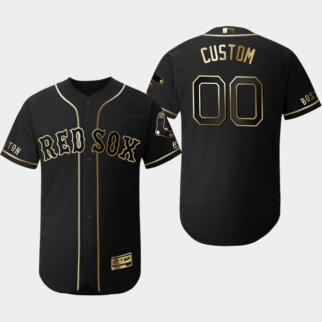 Custom Boston Red Sox black jersey