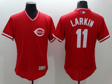 Barry Larkin Cincinnati Reds red Throwback jersey