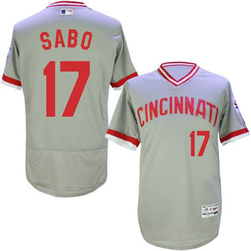 Chris Sabo Cincinnati Reds grey Authentic jersey
