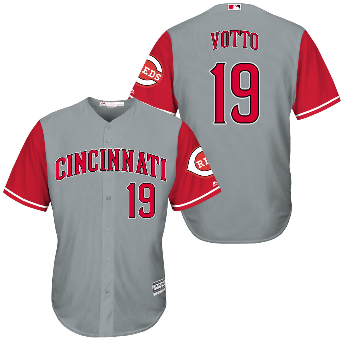 Joey Votto Cincinnati Reds grey jersey