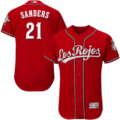 Reggie Sanders Cincinnati Reds red Alternate jersey