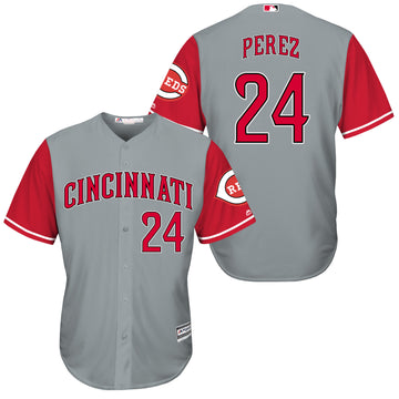 Tony Perez Cincinnati Reds grey jersey