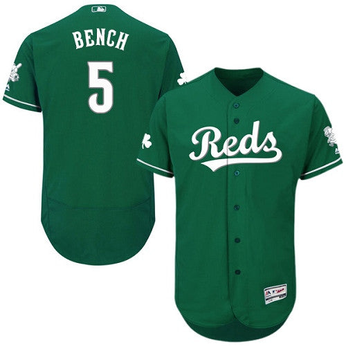 Johnny Bench Cincinnati Reds green jersey