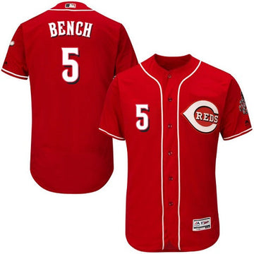 Johnny Bench Cincinnati Reds red jersey