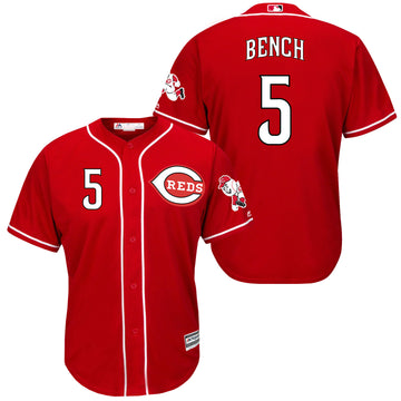 Johnny Bench Cincinnati Reds red jersey