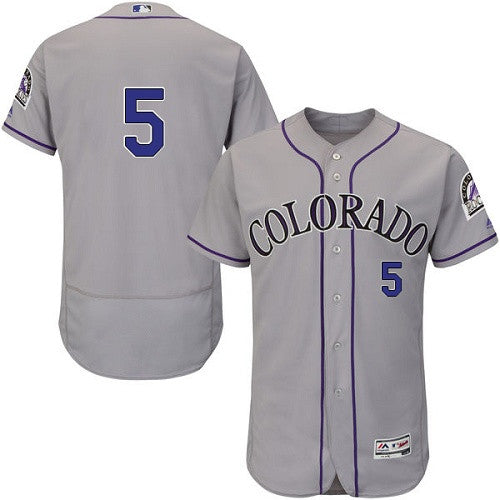 Carlos Gonzalez Colorado Rockies gray jersey