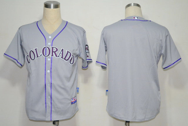 Custom Colorado Rockies grey jersey