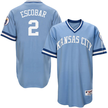 Alcides Escobar Kansas City Royals blue Throwback jersey