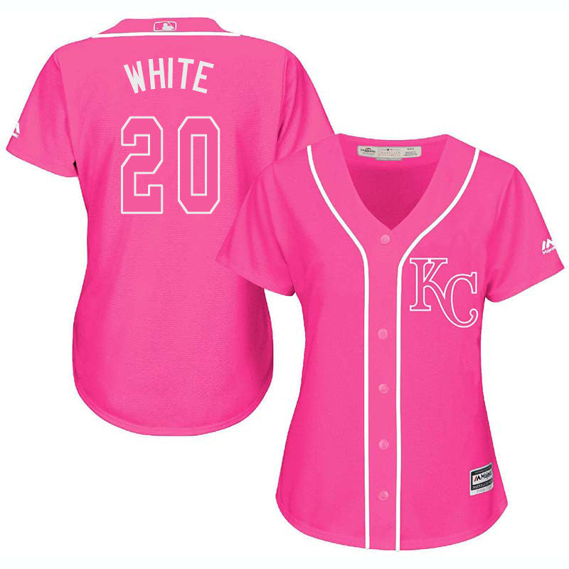 Frank White Kansas City Royals pink jersey