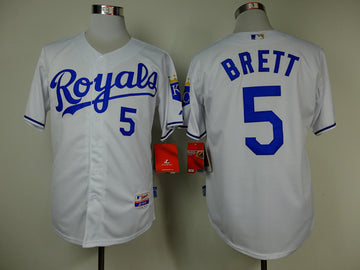 Brett Kansas City Royals white jersey