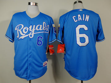 Cain Kansas City Royals blue jersey
