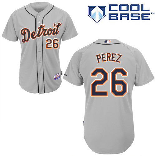 Hernan Perez Detroit Tigers grey jersey