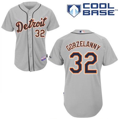 Tom Gorzelanny Detroit Tigers grey jersey