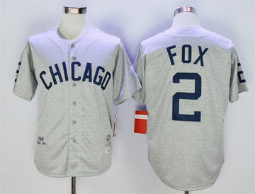 Nellie Fox Chicago White Sox grey Throwback jersey
