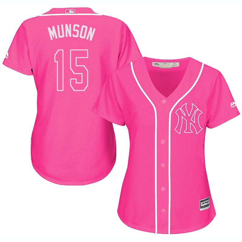 Thurman Munson New York Yankees pink jersey