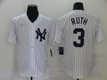 Babe Ruth New York Yankees white jersey